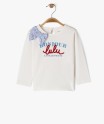 Tee-shirt manches longues avec inscription brodée bébé fille - LuluCastagnette
